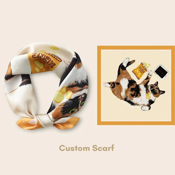 Personalized Square Scarf - Image 3