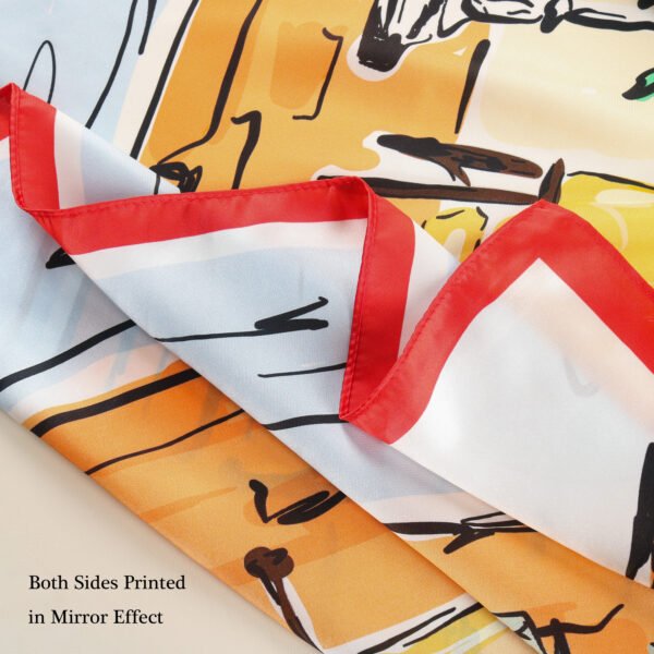 Custom Both Sides Printed Silk Scarf - Image 5