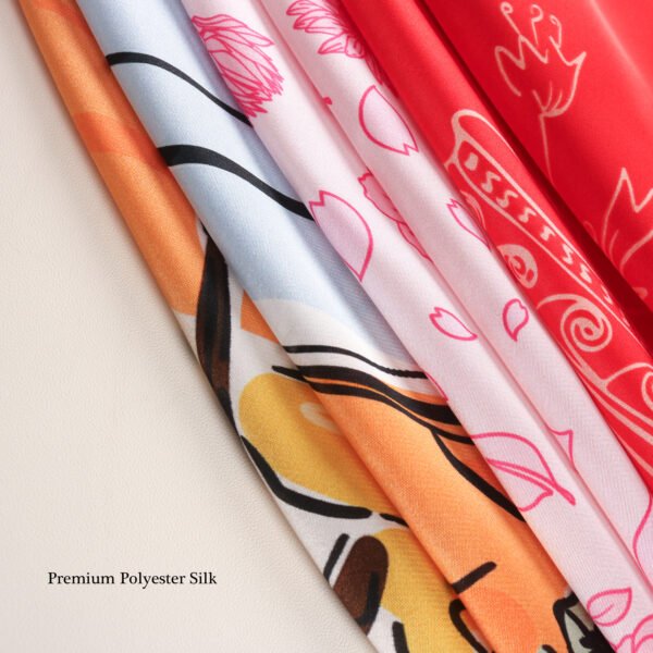 Custom Both Sides Printed Silk Scarf - Image 6
