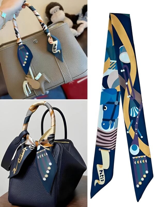 Personalized Skinny Scarf Hair Scarf Bag Accessory - Image 6