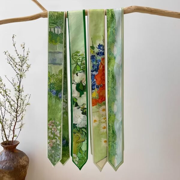 Personalized Skinny Scarf Hair Scarf Bag Accessory - Image 2