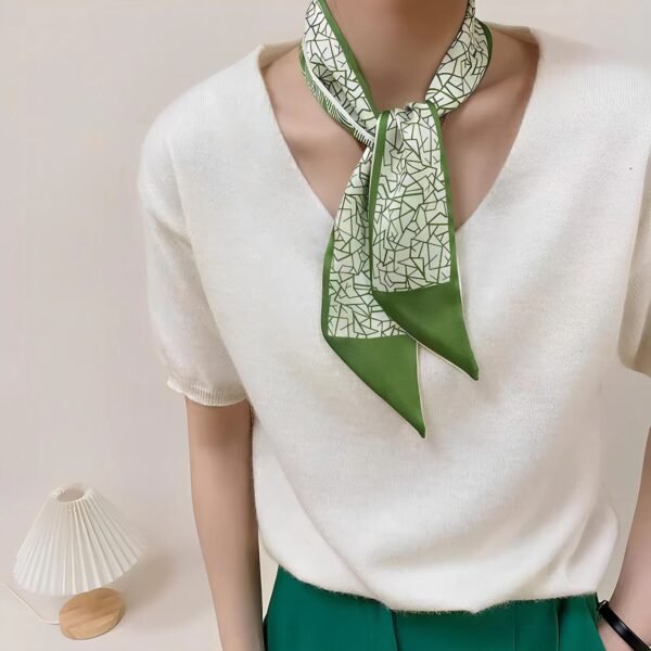 Personalized Skinny Scarf Hair Scarf Bag Accessory - Image 5