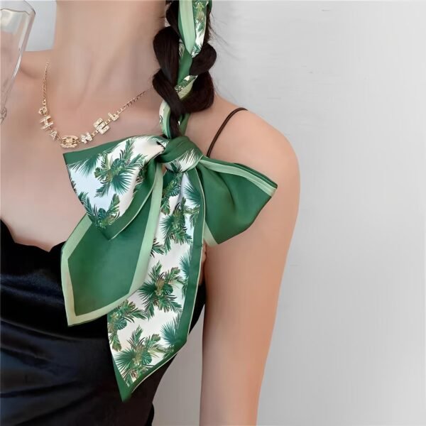 Personalized Skinny Scarf Hair Scarf Bag Accessory - Image 4
