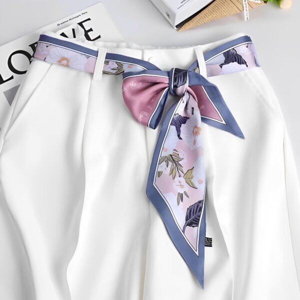 Personalized Skinny Scarf Hair Scarf Bag Accessory - Image 7